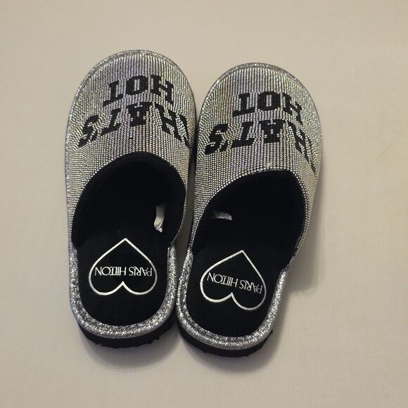 BRAND NEW PARIS HILTON SLIVING  GLITTER RHINESTONE SLIPPERS  THAT's HOT … - Picture 5 of 16